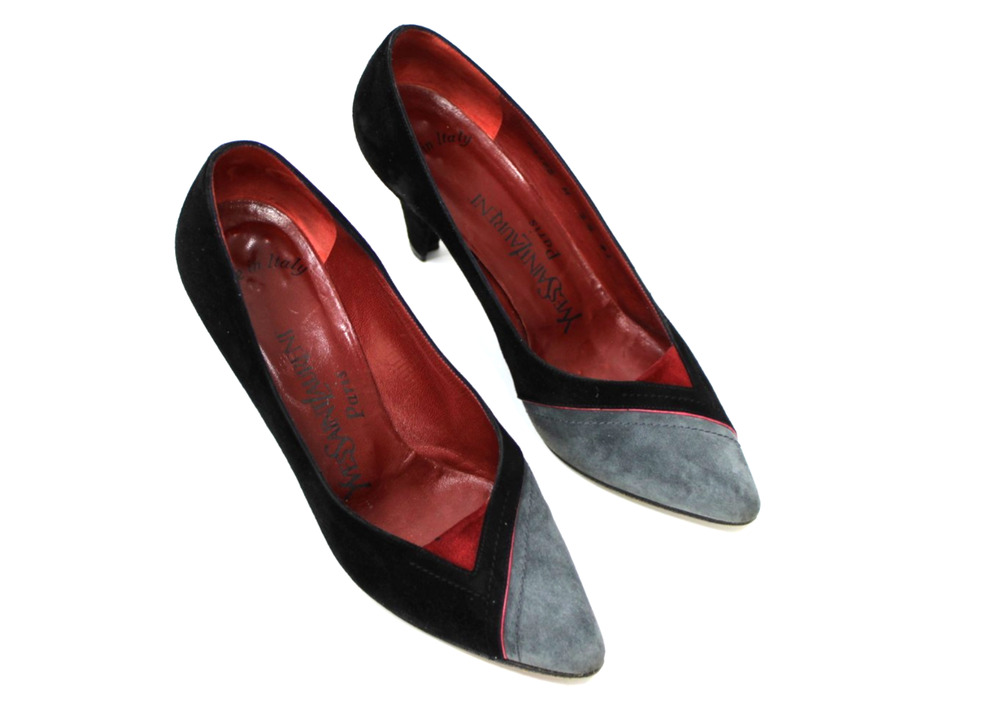 Yves Saint Laurent YSL Vintage 80s Suede Leather Heels Women's 5.5 M